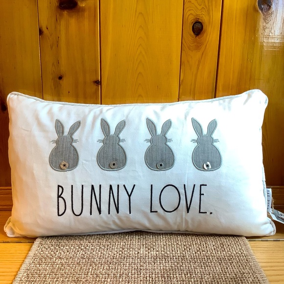 rae dunn bunny pillow